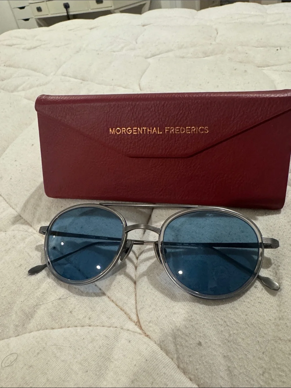 Kisho Sunglasses — Antique Silver / Smoke NEVER WORN!